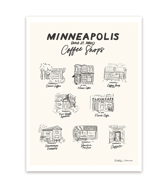 MPLS Coffee Shops Print