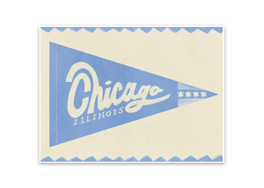 Chicago Pennant Print
