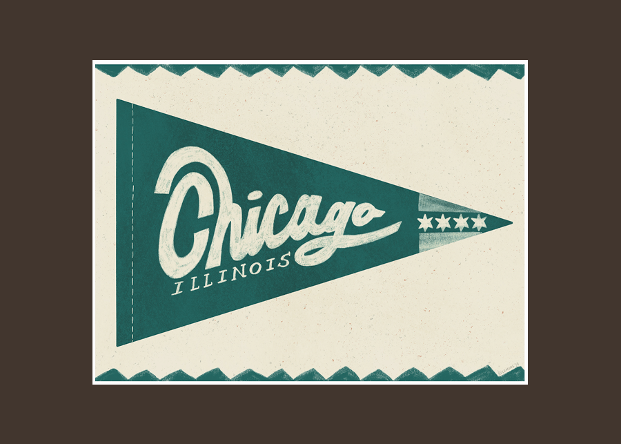 Chicago Pennant Print