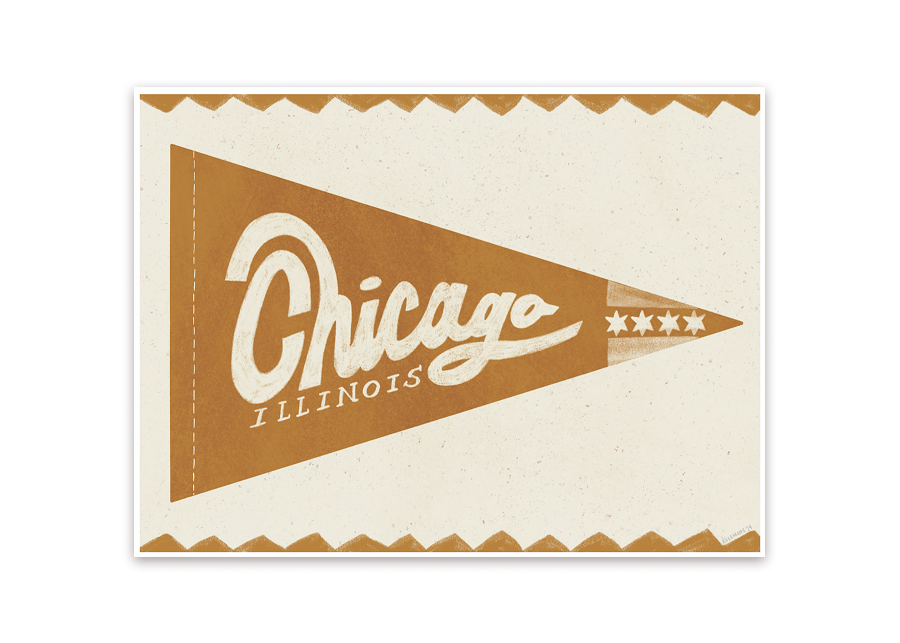 Chicago Pennant Print