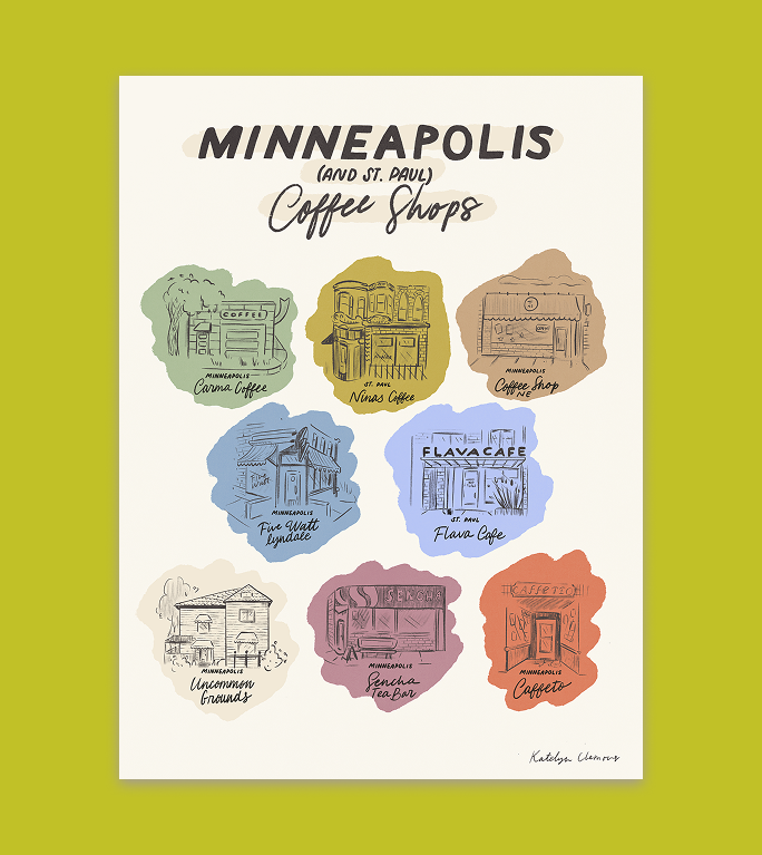 MPLS Coffee Shops Print