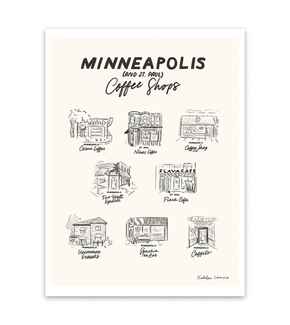 MPLS Coffee Shops Print